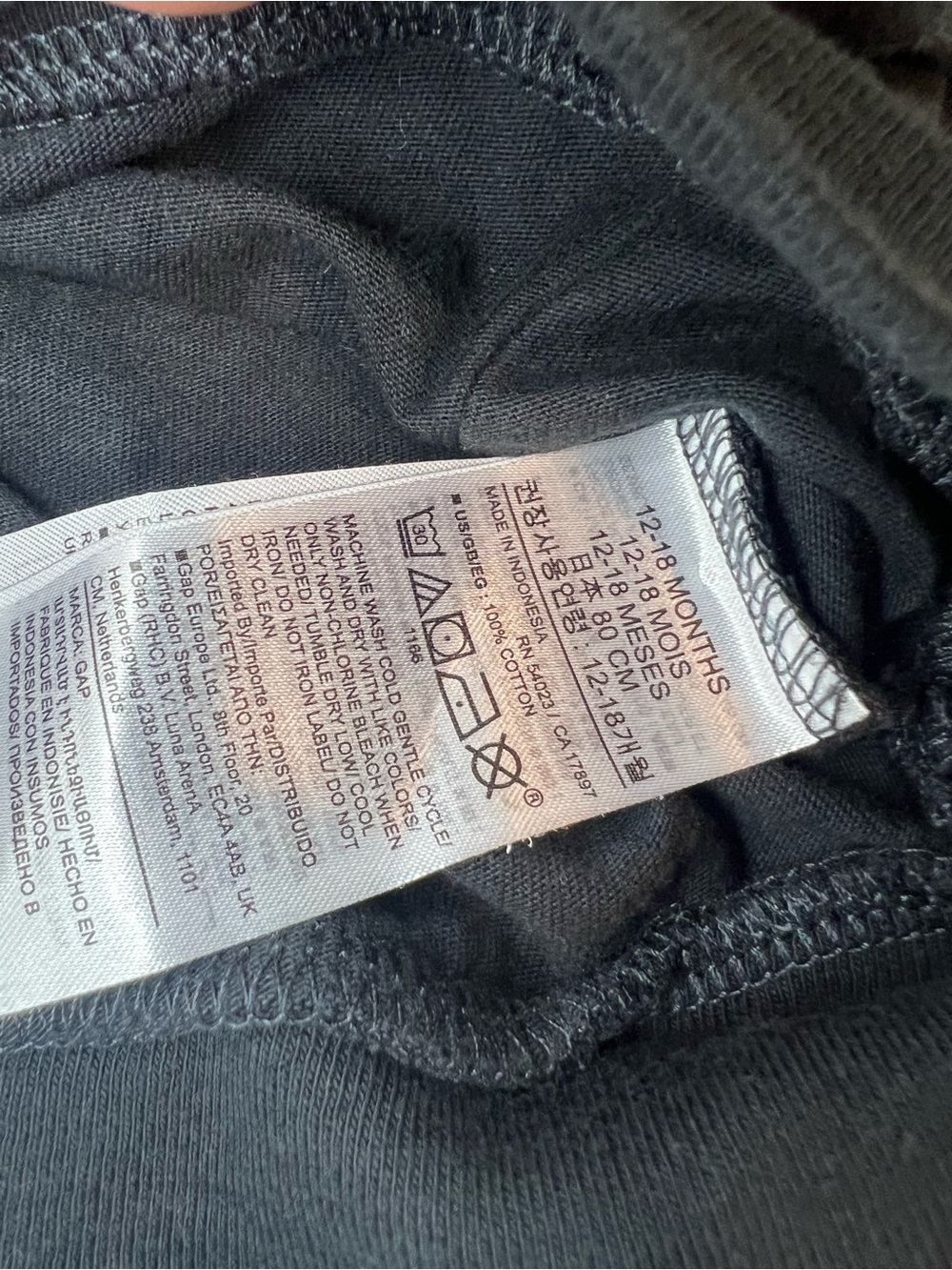 Set of 5 Baby Gap Long-Sleeve Crew Neck Tee Shirts Size 12-18 Months - Picture 16 of 16